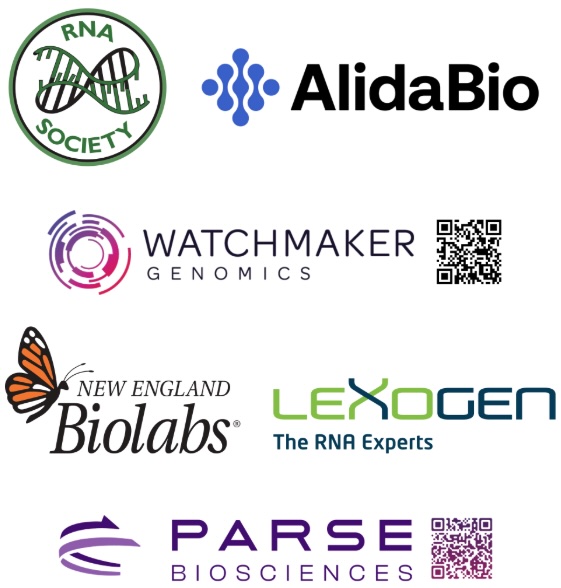 Thank you RNA Society, AlidaBio, Watchmaker Genomics, NEB, Lexogen, and Parse Biosciences!